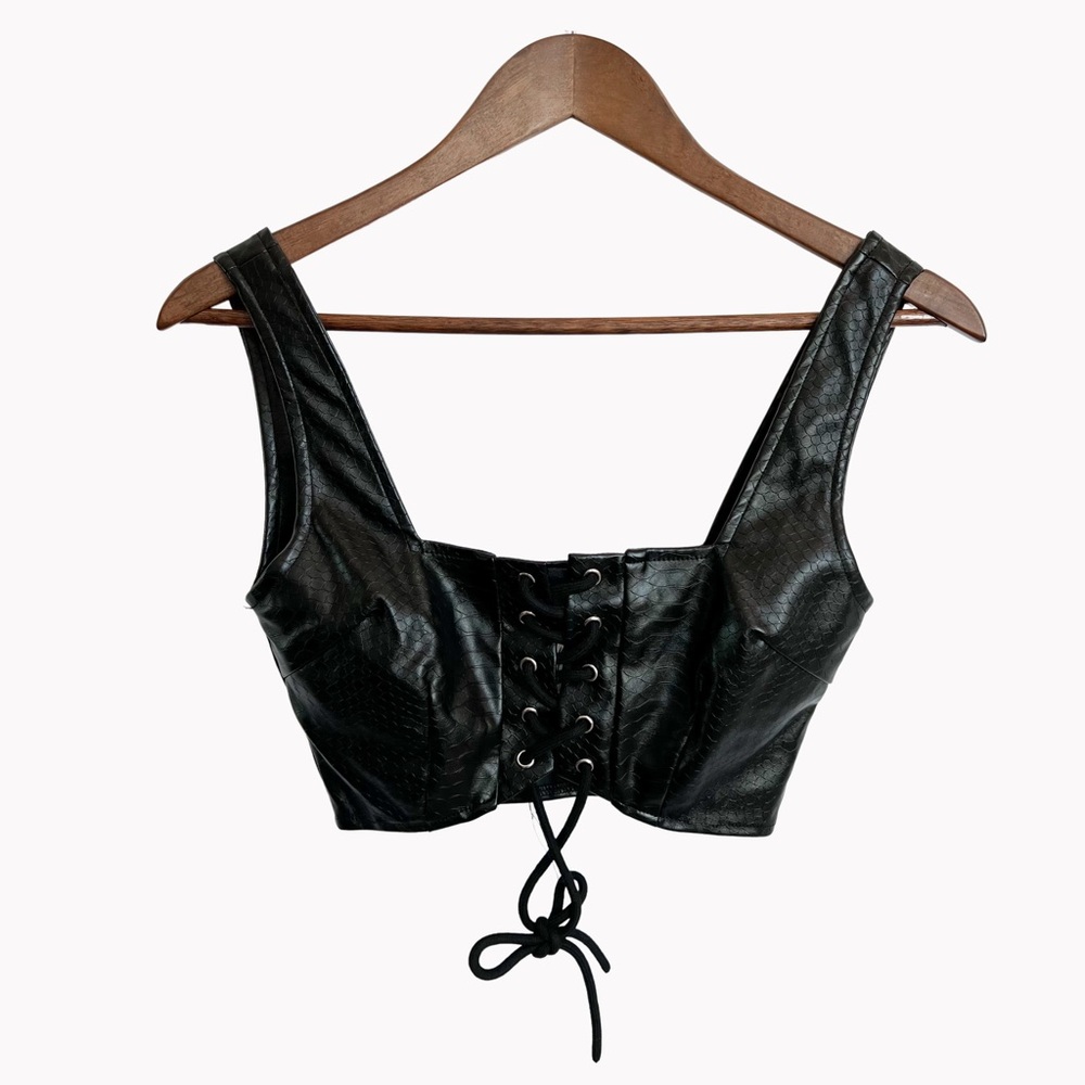 PRINCESS POLLY Women’s Black Tie Crop Size US 2 - Picture 6 of 6